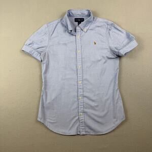 Ralph Lauren Girls 14 Blue Oxford Shirt